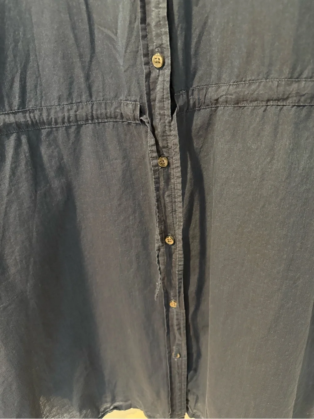 J. Crew Navy Button-Down Shirtdress